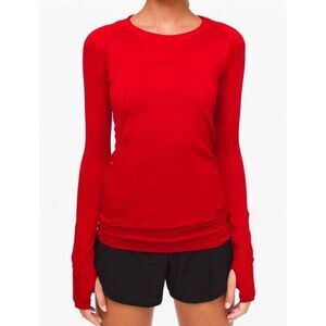 LULULEMON ATHLETICA Swiftly Tech Long Sleeve in Vivid Flame Size 4